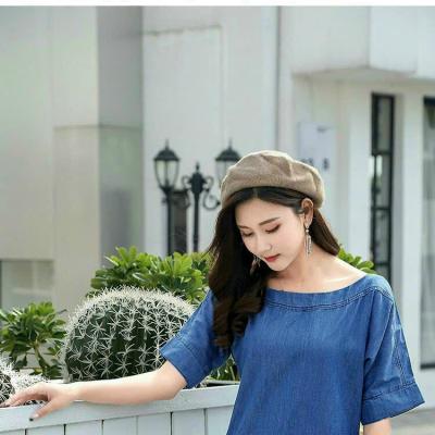 ĐẦM JEAN DENIM DÁNG SUÔNG TAY LỠ - J.22